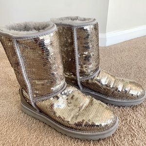 Silver Sequin Uggs